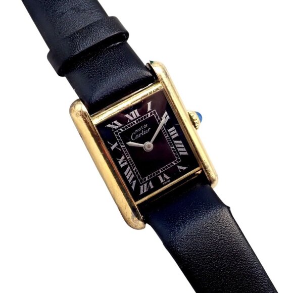 Authentic! Cartier Must De Silver 925 Argent Vermeil Manual Wind Watch - Picture 1 of 12